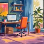 Business owner repurposing one blog post into Pinterest, Instagram, Threads, a Reel, and an email newsletter while planning a searchable content strategy.