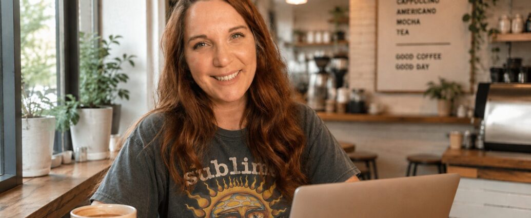 Content creator working on repurposing existing content