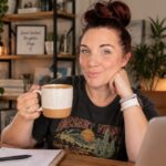 Content creator working at a desk as part of the creator economy